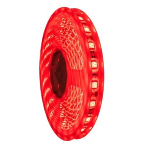 Roter LED-Streifen 60 LEDs 5050/Meter, 24V, wasserdicht, 5 Meter Rolle Rot