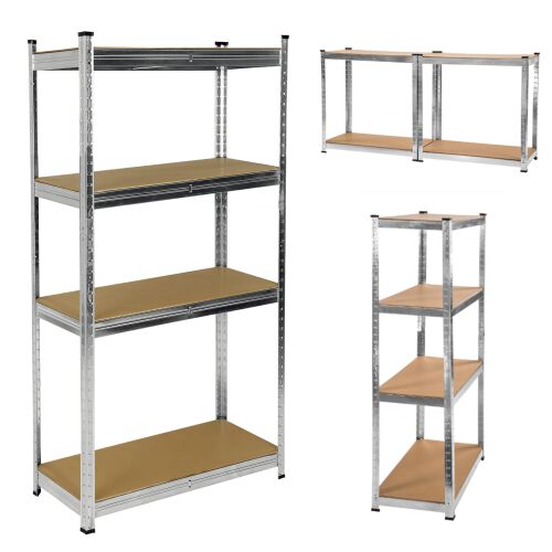 Pepita Fém ipari polc (salgó polc) MDF lapokkal 150x75x30cm - 540kg teherbírás