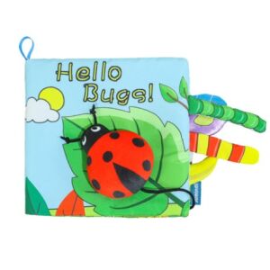 Carte Senzoriala, KipHome, pentru Bebelusi, 15x16x4 cm, cu Animalute, 3D, Cu Sunete si Fosnete, 0-3 Ani, Model Buburuza, Multicolor