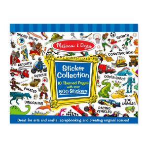 Melissa &amp; Doug Kreatív játék, Matricagyűjtő füzet 500 matricával, dinó, járművek, univerzum 131980165 - Melissa & Doug