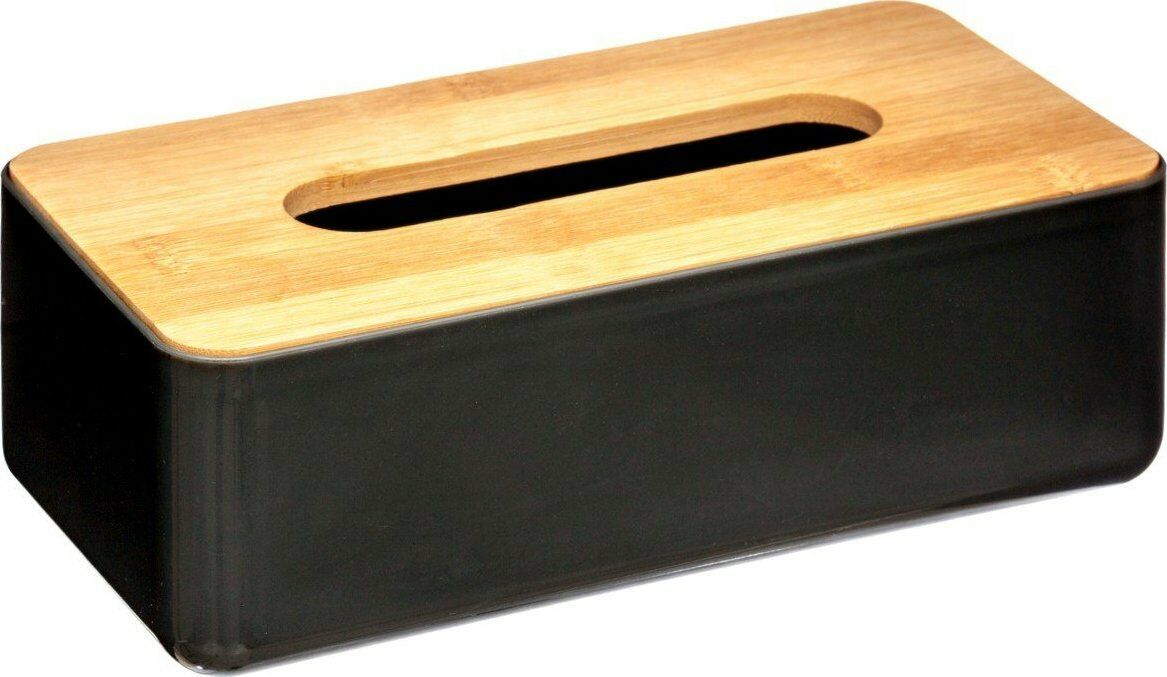 Cutie pentru batiste sau eșarfe 5five 25 x 13 x 8.7 cm Negru Bambus