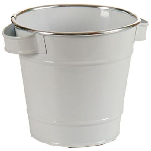Blumentopf 8430852490933 Metall Mit Griffen Silberfarben Weiß 131982202