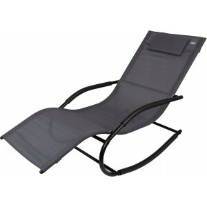 Aktive Schwarze Sonnenliege, bequemer Outdoor-Schaukelstuhl - Sonnenliegen & Liegestühle