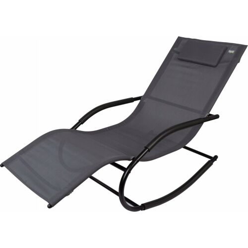 Aktive Schwarze Sonnenliege, bequemer Outdoor-Schaukelstuhl