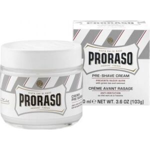 Proraso White Krem przed goleniem dla skóry wrażliwej, zapobiega podrażnieniom po goleniu - Płyn po goleniu i woda po goleniu
