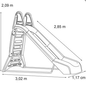 Vodný tobogan Feber Slide (302 x 117 x 209 cm) 131986184 - Tobogány