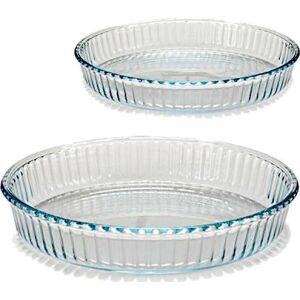 Set de vase de bucătărie Transparent Sticlă borosilicată (2 Piese) 131986499 - Vase de gătit și de copt