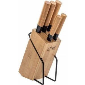 Messerset mit Holzhalterung 5five (32,5 x 22,5 x 7,5 cm) 131986536 - Küchenmesser