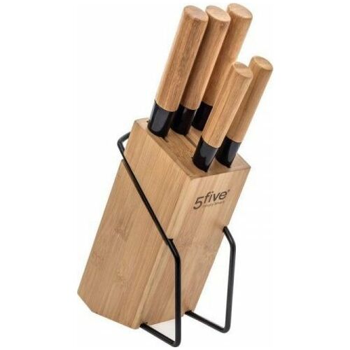 Messerset mit Holzhalterung 5five (32,5 x 22,5 x 7,5 cm) 131986536