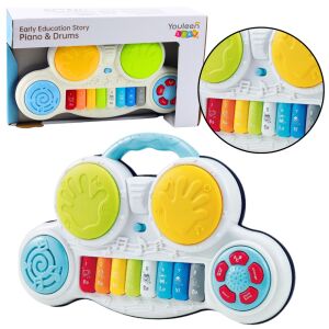 Interaktív állathangos zongora dobokkal