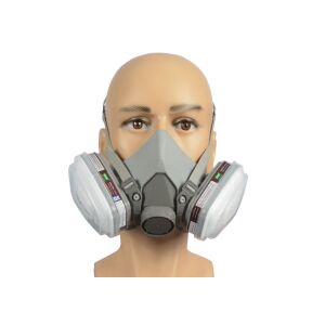 Szürke félálarcos festőmaszk két szénszűrővel