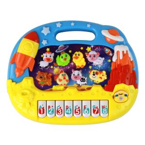 Oktató Zongora Angol, Matematika és Állathangokkal Űrtéma Designban