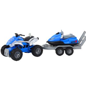 WENYI Quad ATV mit Boot- und Jetski-Anhänger Spielzeugset - Lean Toys