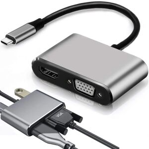 USB-C multifunkciós adapter HDMI 4K, VGA, USB 3.0 és Power Delivery támogatással 135972731 - USB bővítő