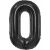 Folienballon B&C Ziffer 0 mattschwarz 85 cm 131991333