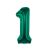Zöld B&C Bottle Green 1-es szám fólia lufi 85 cm 131992114