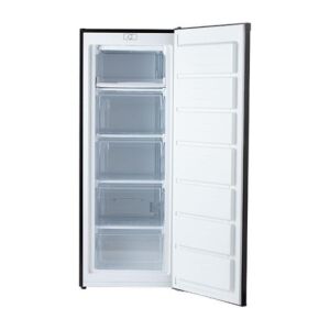 MPM 182-ZS-13 fekete fagyasztószekrény nyitott ajtóval, fiókok láthatók - Fagyasztószekrény