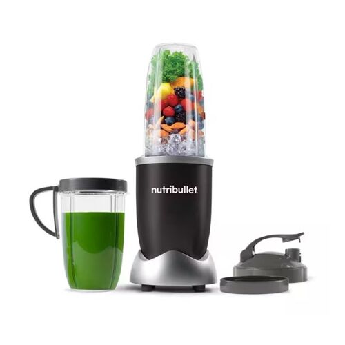 Nutribullet Pro 900 blender with accessories and smoothie