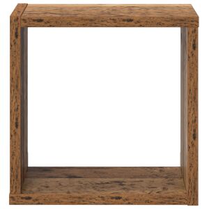 vidaXL Fali Polcok polcokkal 2 pcs Régi fa 26 x 15 x 26 cm Faanyag