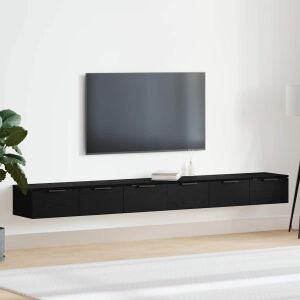 vidaXL Fali Szekrény 2 pcs Musta tammi 102 x 30 x 20 cm Faanyag