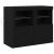 vidaXL Oldalsó szekrény 2 pcs Musta tammi 41 x 37 x 67 cm Faanyag 141293147