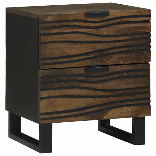 vidaXL Éjjeliszekrény 2 pcs Dió 40 x 33 x 46 cm Szerelt Fa