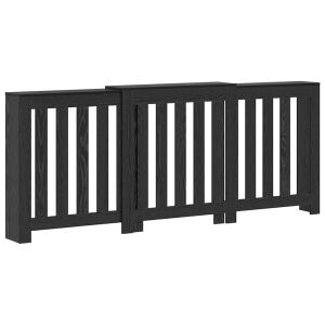 vidaXL Capac pentru radiator Stejar Negru 205 x 21,5 x 83,5 cm 140683790 - Inserții de șemineu