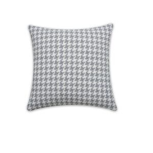 Tyúklábmintás díszpárna, világos szürke és fehér, 45x45 cm - Díszpárna