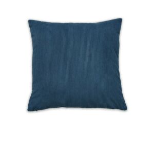 Kordbársony díszpárna huzat, tengerkék, 45x45 cm - Díszpárna