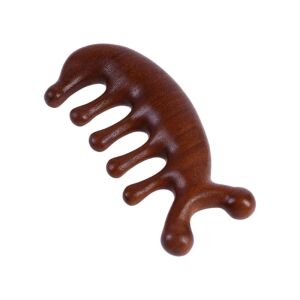 Dispozitiv de masaj, din lemn, din lemn de santal natural, design ergonomic cu cinci degete, stimuleaza circulatia, relaxeaza musculatura, imbunatateste sanatatea pielii