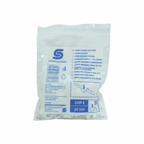 Home CHR 8 kábelbilincs szöggel, 8mm, 50 db, kerek vezetékhez 132049861