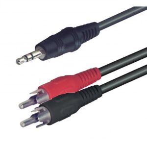 Audió kábel, 3,5 mm sztereó dugó-2 RCA dugó 1,5 m 132049869 - RCA kábel