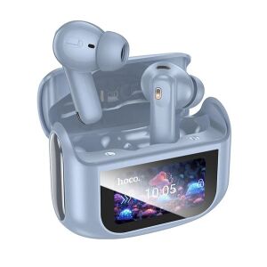 Hoco EQ21 bluetooth fülhallgató SZTEREO (v5.4, TWS, mikrofon, aktív zajszűrő, érintőkijelző + töltőtok) VILÁGOSKÉK 132081210 - Hoco