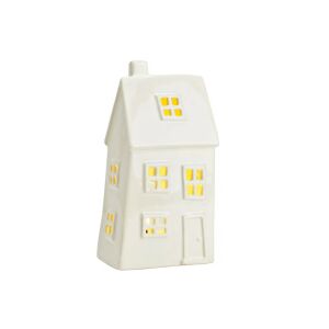 Decoratiune casuta suport lumanare, alb, 12x23x9 cm 132083068