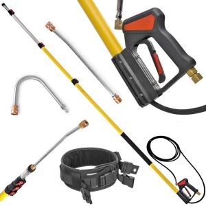Lance telescopică GALBENĂ 7,4m pentru mașină de spălat cu presiune, tijă de extensie reglabilă - OEM Accesorii aparate de spălat cu presiune