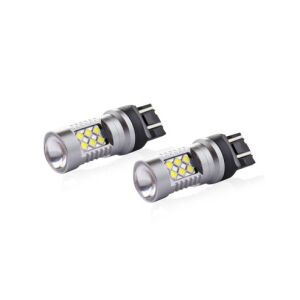 Sada 2 LED autožiaroviek, W21/5W, T20, Canbus, 12/24V, biele svetlo - Auto žiarovky