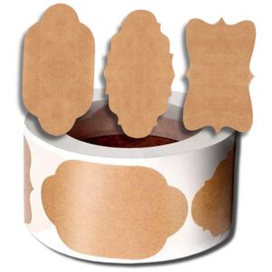 Papírcímkék 300 db/tekercs 3 minta barkács ajándékokhoz, poharakhoz, borítékokhoz