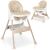 Ricokids Mani Beige 3-in-1 Hochstuhl mit verstellbarer Höhe und abnehmbarem Tablett