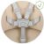 Ricokids Mani Beige Hochstuhl 5-Punkt-Sicherheitsgurt Detail