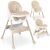 Ricokids Mani Beige 3-in-1 Hochstuhl mit verstellbarer Höhe und abnehmbarem Tablett
