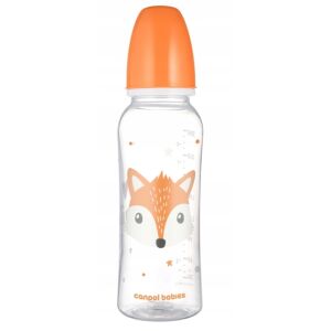 Canpol Babies Aranyos Állatkák Standard Műanyag Cumisüveg 250 ml - Narancssárga, 1 db 132119272 - Canpol babies