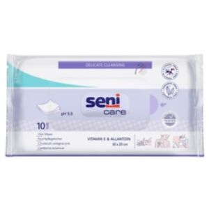 Seni Care egyedi csomagolásban csomagolt ápoló törlőkendők, 48 db - Egyéni higiénia biztosítása könnyedén és hatékonyan. Bőrbarát és kíméletes formulával. 132122728