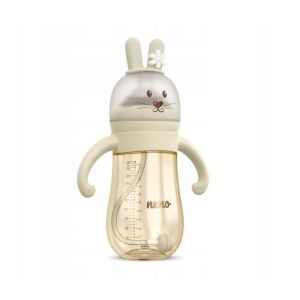Neno Mio 3-in-1 Creme Babyflasche mit Griffen und Hasen Design - Füttern