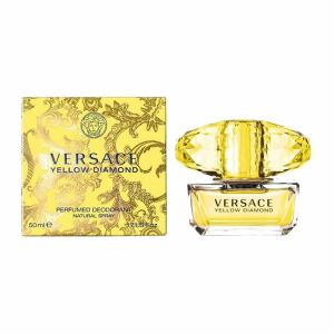 Versace Yellow Diamond Dezodorant Spray 50ml - Frissítő Selymes Virágillatú Spray Dezodor, Hatékonyan Semlegesíti Kellemetlen Szagokat, Biztosítva Tartós Védelmet és Frissességet. 132132664
