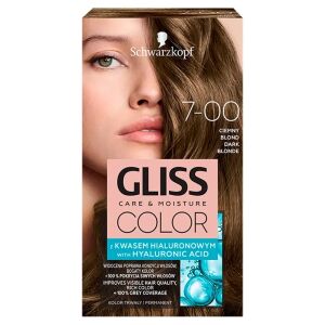 Schwarzkopf Gliss Color 7-00 Sötét Szőke Hajfesték Hialuronsavval - Schwarzkopf
