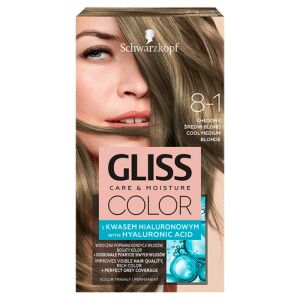 Schwarzkopf Gliss Color nr 8-1 chłodny średni blond 132136728 - Farba do włosów