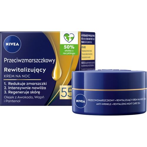 Nivea Ránctalanító és Revitalizáló Éjszakai Krém 55+, 50ml