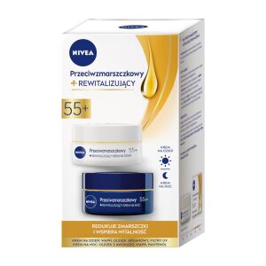 Nivea Ránctalanító és Revitalizáló Nappali és Éjszakai Krém Szett 55+, 2x50ml 132139953 - Nivea