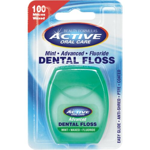 Beauty Formulas Aktív Szájápolás Mentolos Viaszos Fogselyem Fluoriddal, 100m 144369099 - Fogselyem