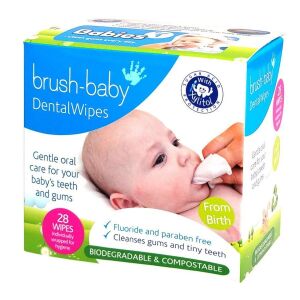 Brush-Baby Fogtörlőkendők tejfogakhoz és ínytisztításhoz, 28 darab 132149621
